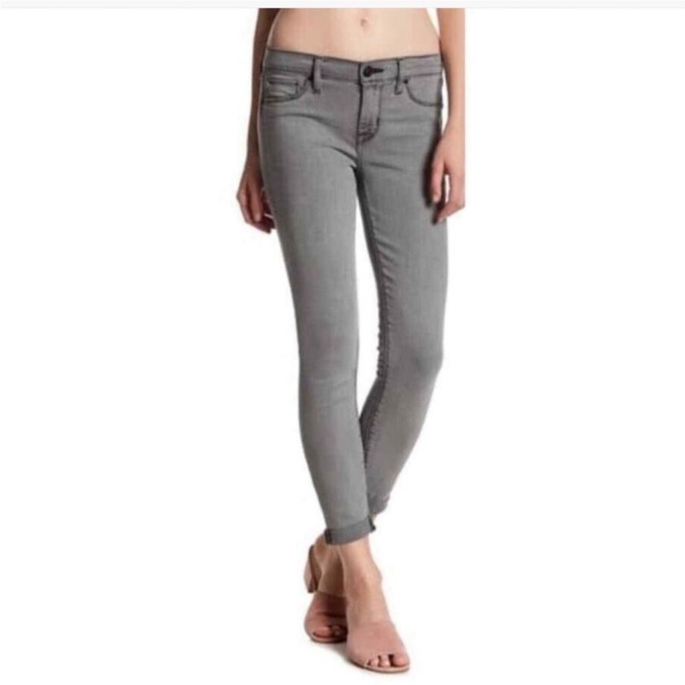 Hudson Harkin Crop Super Skinny Stretch CuffedJeqn in Demu Wash (Gray)